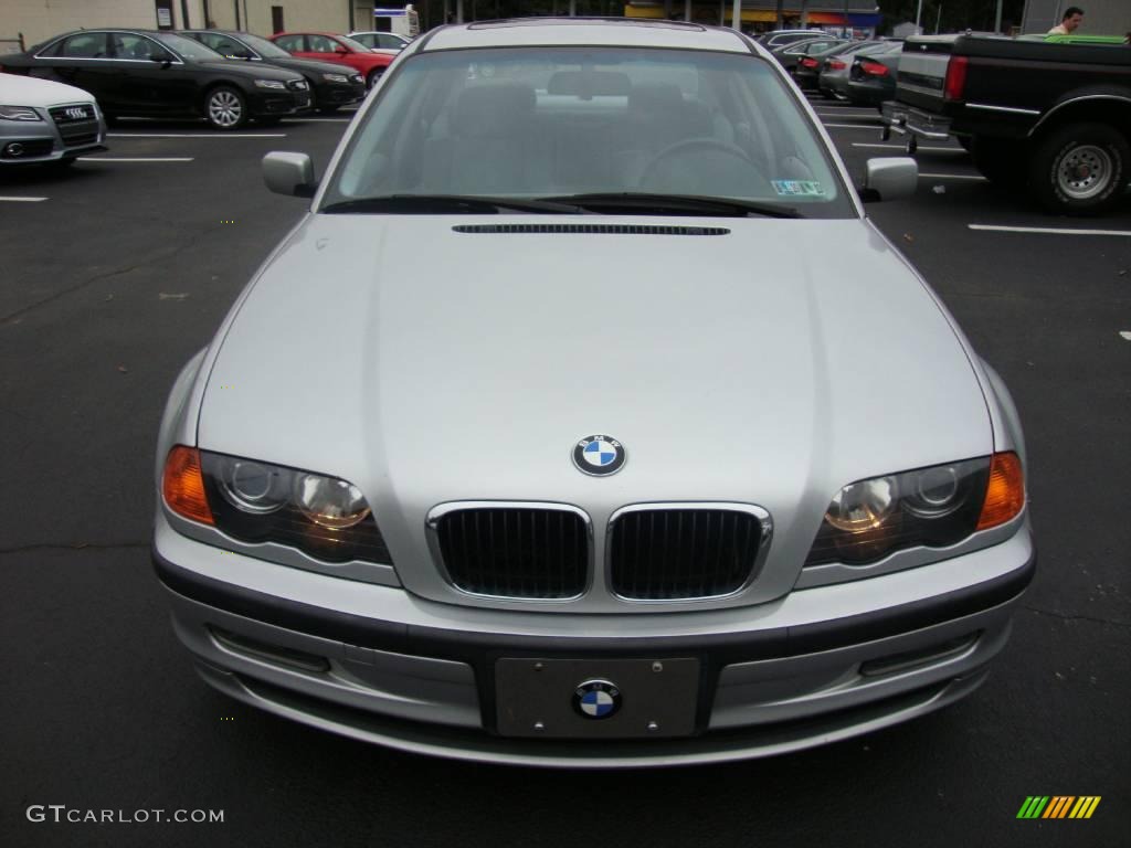 2000 3 Series 323i Sedan - Titanium Silver Metallic / Grey photo #3