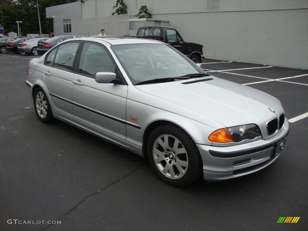 2000 3 Series 323i Sedan - Titanium Silver Metallic / Grey photo #5