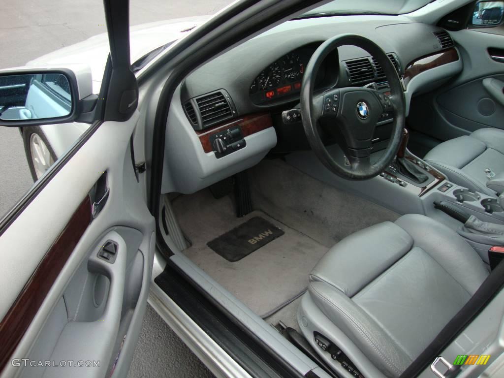 2000 3 Series 323i Sedan - Titanium Silver Metallic / Grey photo #12