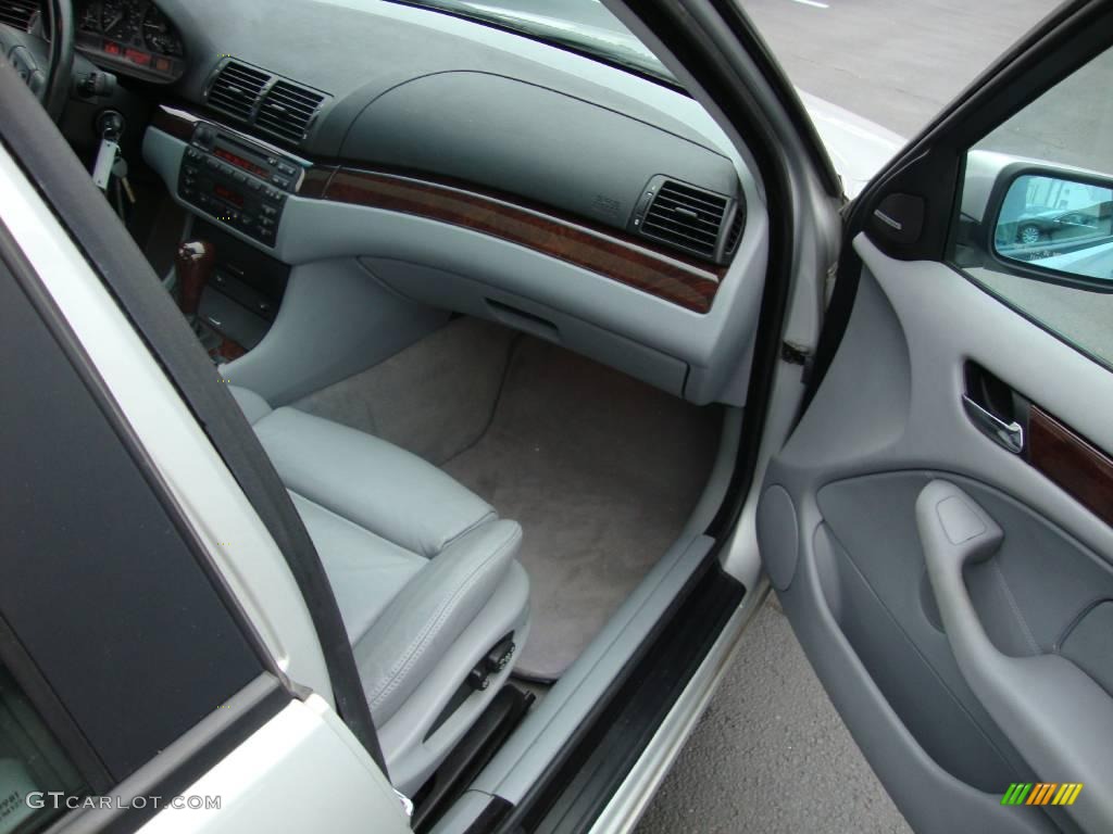 2000 3 Series 323i Sedan - Titanium Silver Metallic / Grey photo #16