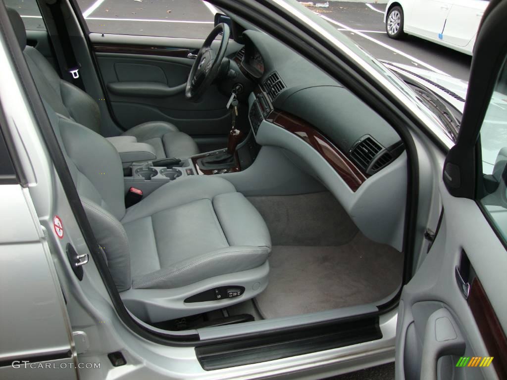 2000 3 Series 323i Sedan - Titanium Silver Metallic / Grey photo #18