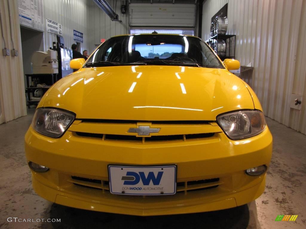 2003 Cavalier LS Sport Coupe - Yellow / Graphite Gray photo #3