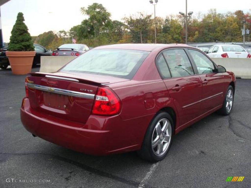 2007 Malibu LTZ Sedan - Sport Red Metallic / Cashmere Beige photo #3