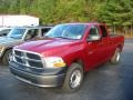 2010 Inferno Red Crystal Pearl Dodge Ram 1500 ST Quad Cab  photo #1