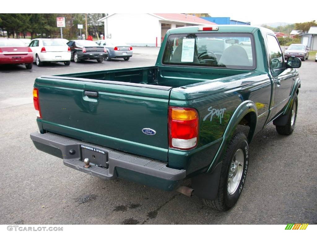 1999 Ranger XLT Regular Cab 4x4 - Amazon Green Metallic / Medium Prairie Tan photo #10