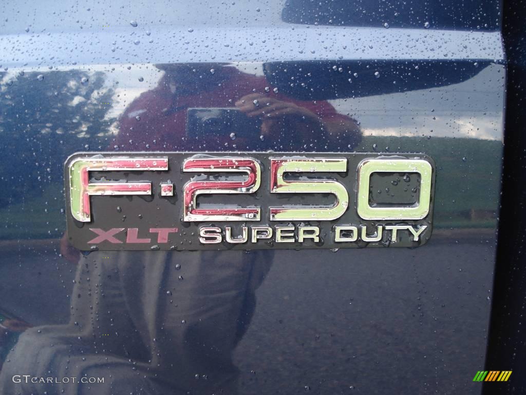 2002 F250 Super Duty XLT Crew Cab - True Blue Metallic / Medium Flint photo #13