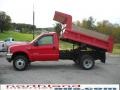 2004 Red Ford F450 Super Duty XL Regular Cab Chassis Dump Truck  photo #1