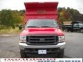 2004 Red Ford F450 Super Duty XL Regular Cab Chassis Dump Truck  photo #3