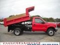 2004 Red Ford F450 Super Duty XL Regular Cab Chassis Dump Truck  photo #5