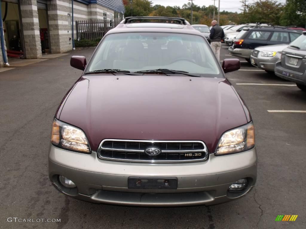 2001 Outback L.L.Bean Edition Wagon - Winestone Red Pearl / Beige photo #8
