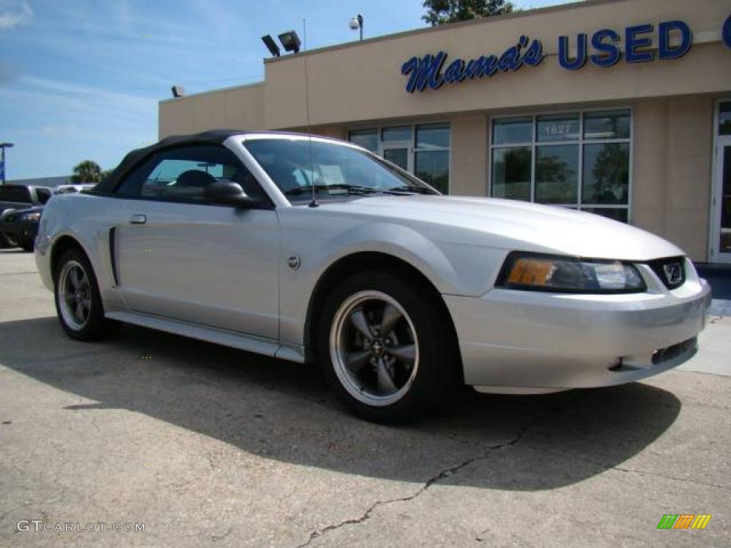 2004 Mustang GT Convertible - Silver Metallic / Dark Charcoal photo #2
