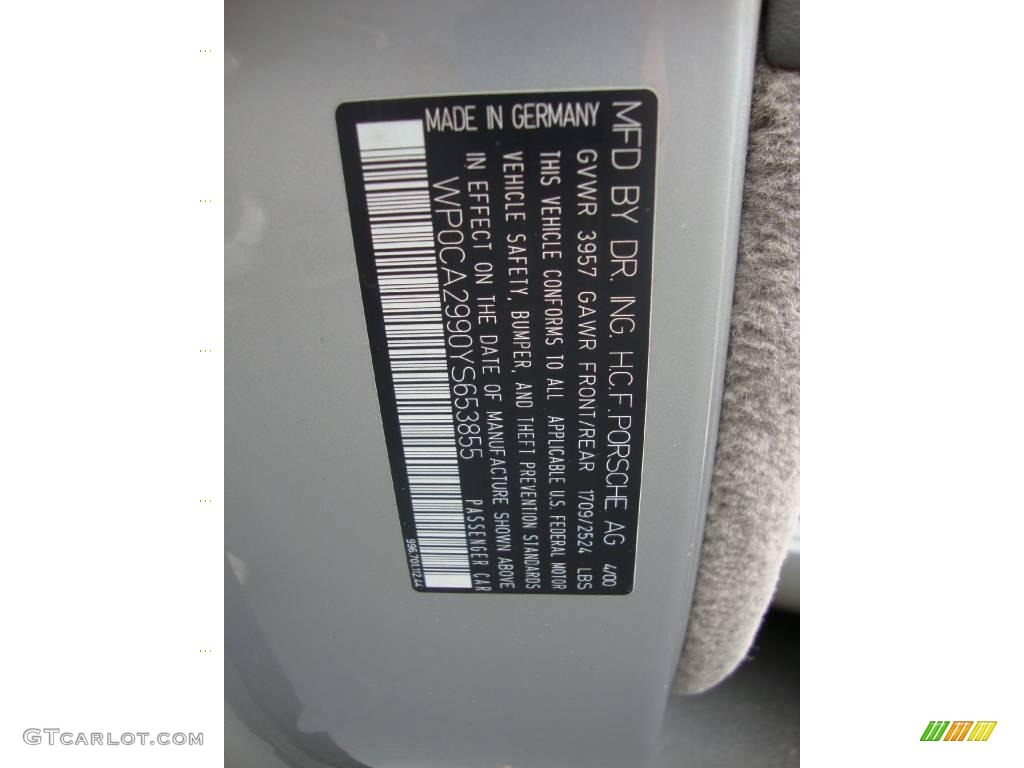 2000 911 Carrera Cabriolet - Arctic Silver Metallic / Graphite Grey photo #38