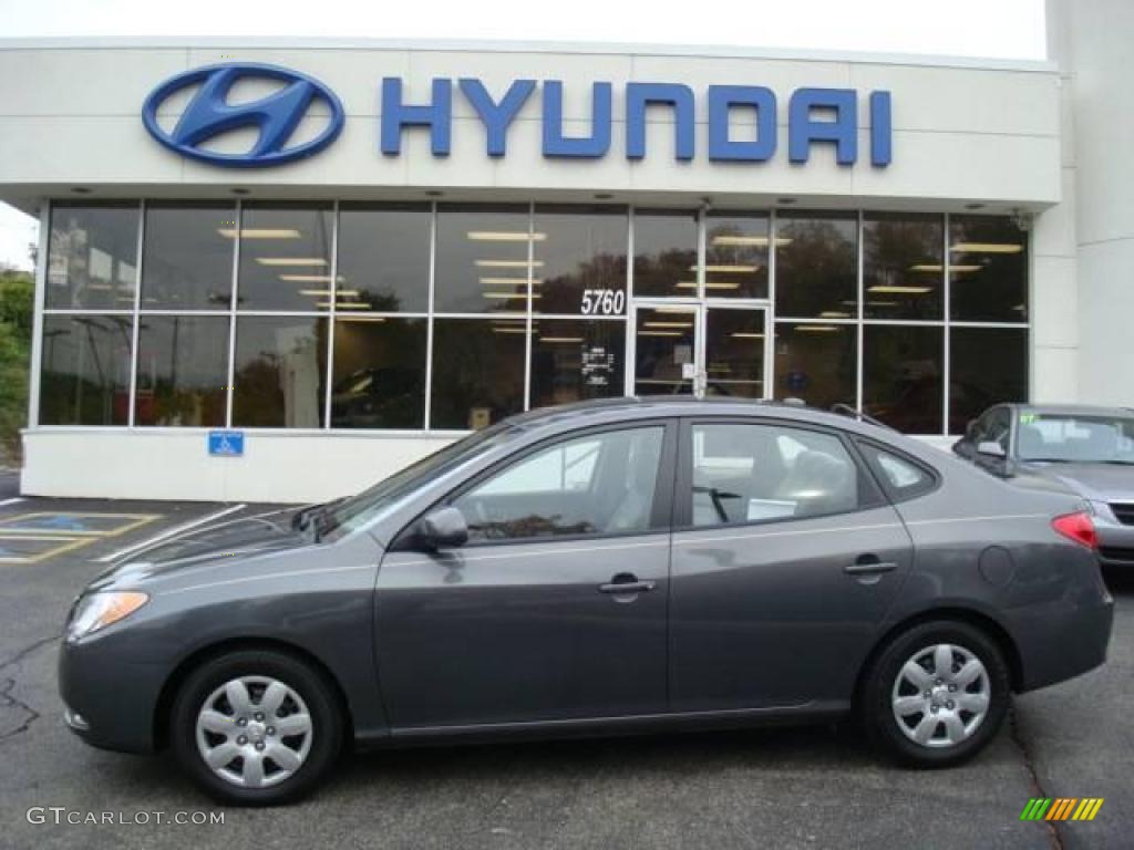 2009 Elantra GLS Sedan - Carbon Gray / Gray photo #1