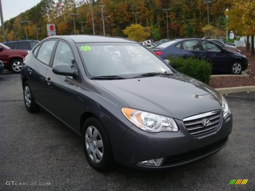 2009 Elantra GLS Sedan - Carbon Gray / Gray photo #5
