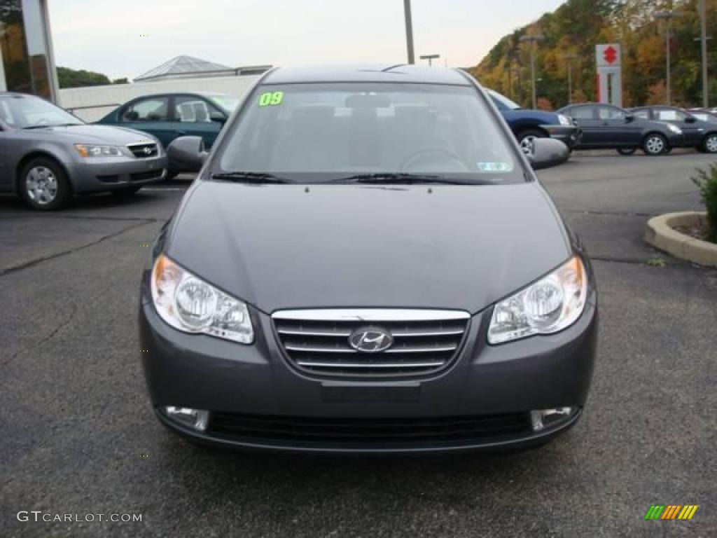 2009 Elantra GLS Sedan - Carbon Gray / Gray photo #6