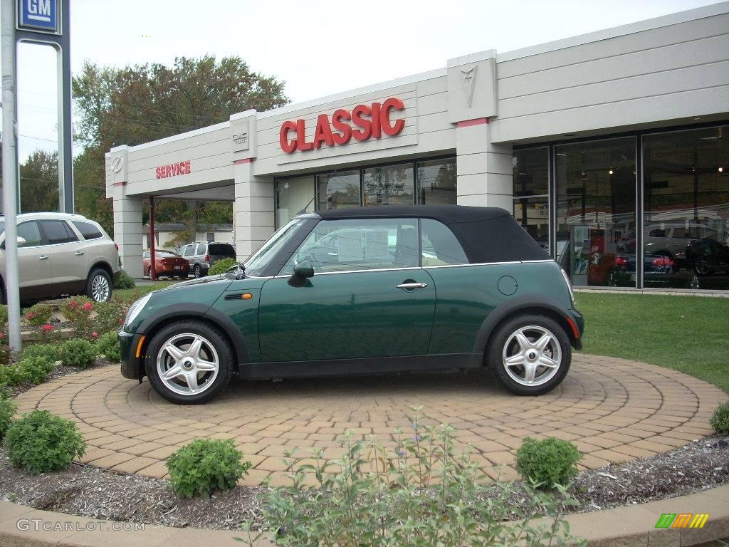 2008 Cooper Convertible - British Racing Green Metallic / Gravity Tuscan Beige photo #1