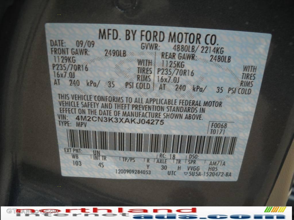 2010 Mariner Hybrid 4WD - Steel Blue Metallic / Stone photo #9