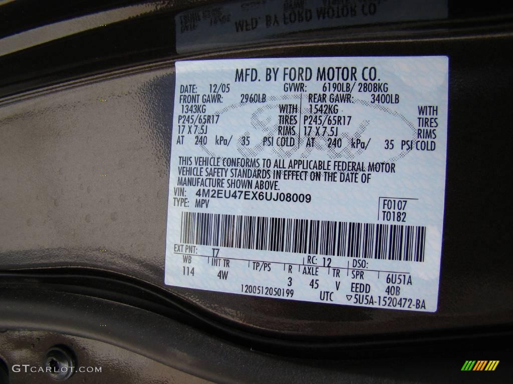 2006 Mountaineer Luxury AWD - Charcoal Beige Metallic / Charcoal Black photo #20