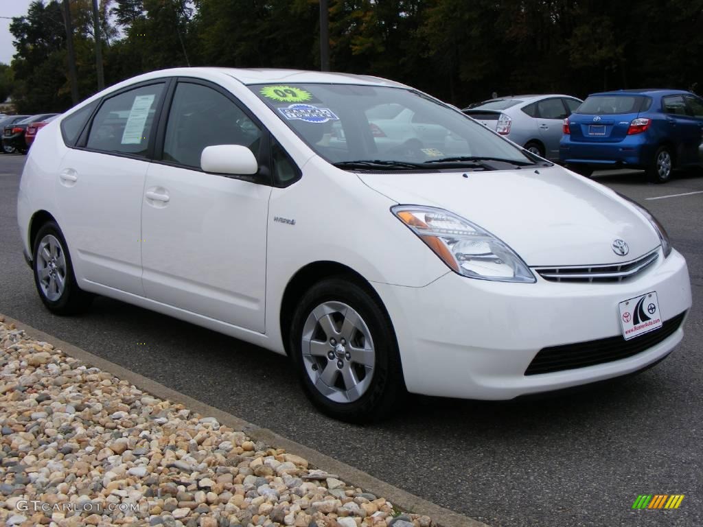 2009 Prius Hybrid - Super White / Dark Gray photo #2