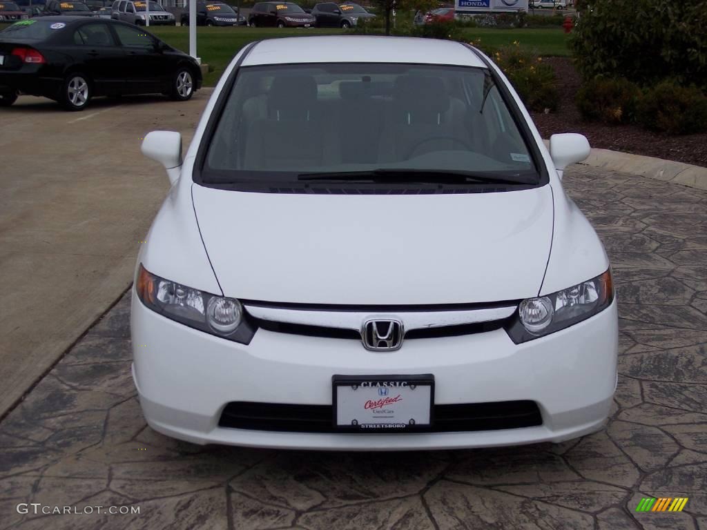 2007 Civic LX Sedan - Taffeta White / Ivory photo #5