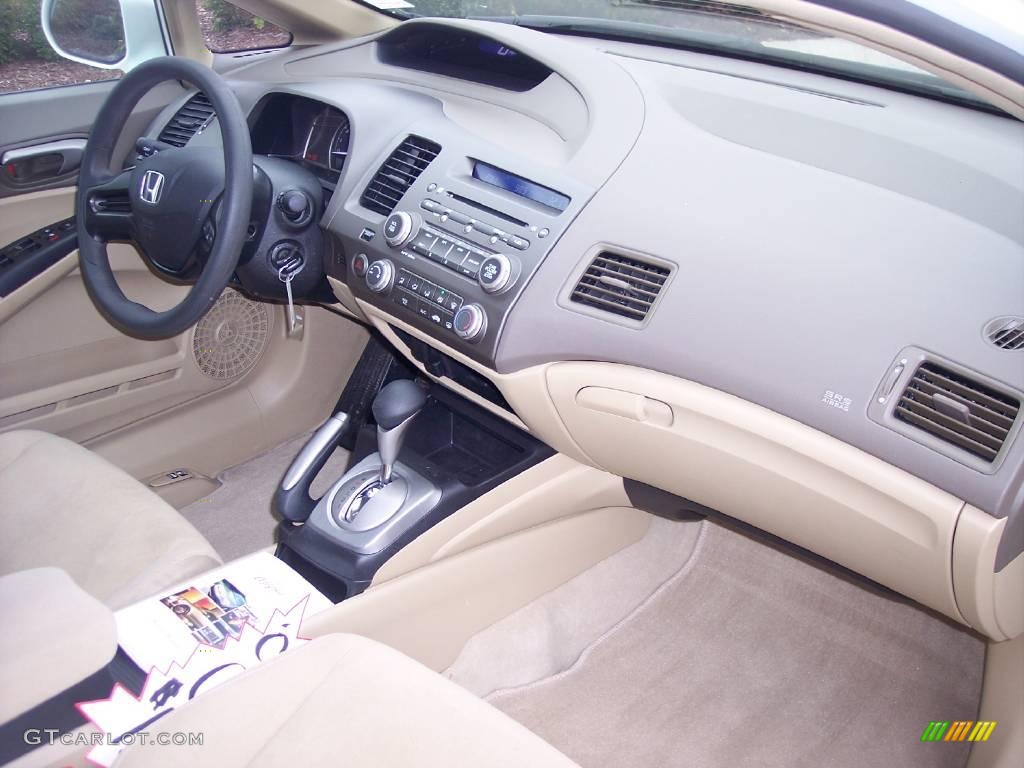 2007 Civic LX Sedan - Taffeta White / Ivory photo #24