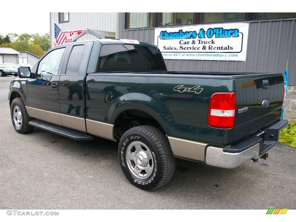 2005 F150 XLT SuperCab 4x4 - Aspen Green Metallic / Tan photo #10