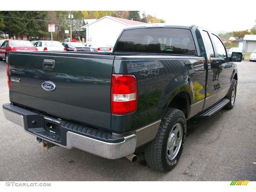 2005 F150 XLT SuperCab 4x4 - Aspen Green Metallic / Tan photo #12