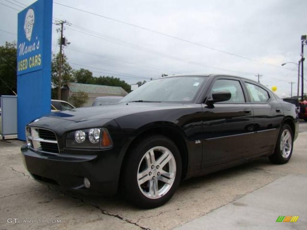 2006 Charger SXT - Brilliant Black Crystal Pearl / Dark Slate Gray/Light Graystone photo #4