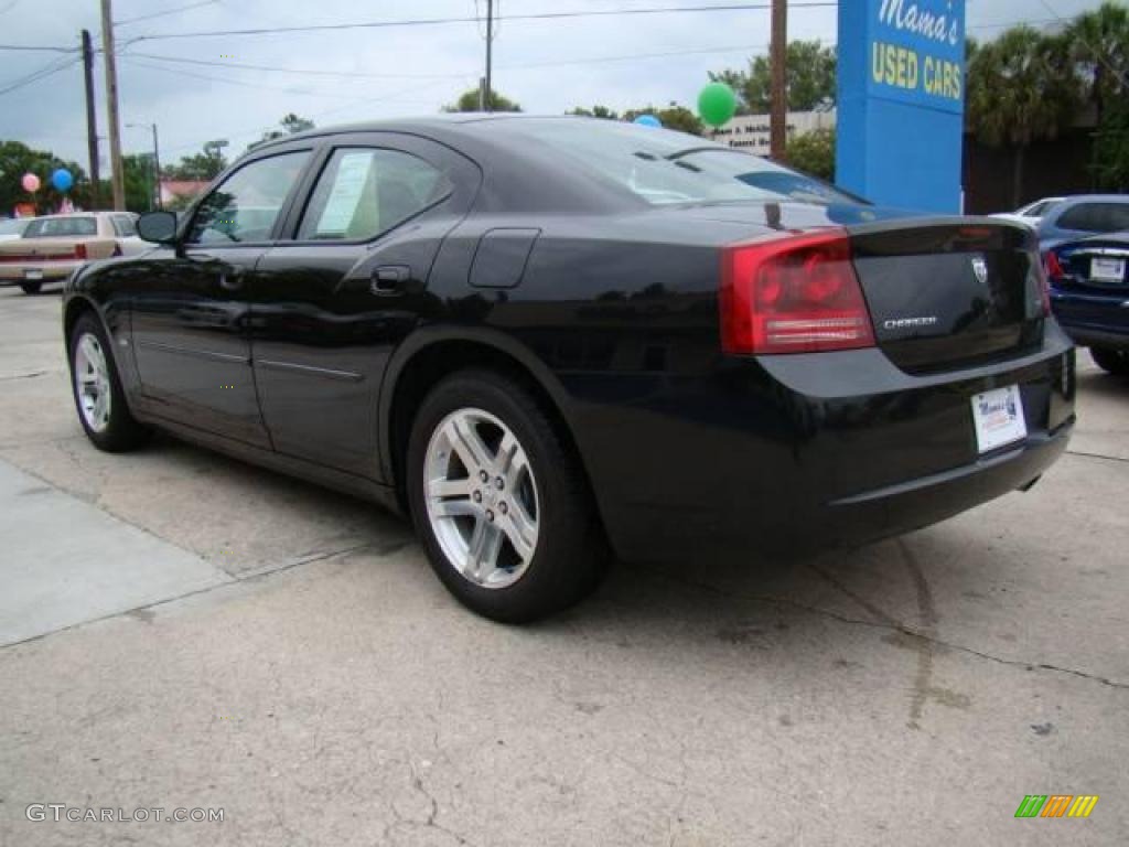 2006 Charger SXT - Brilliant Black Crystal Pearl / Dark Slate Gray/Light Graystone photo #6