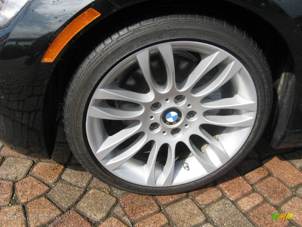 2007 3 Series 328i Coupe - Jet Black / Coral Red/Black photo #4