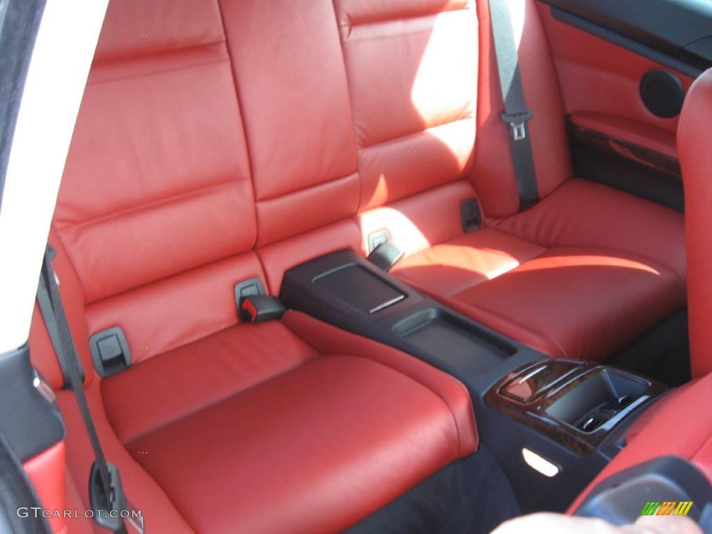 2007 3 Series 328i Coupe - Jet Black / Coral Red/Black photo #10