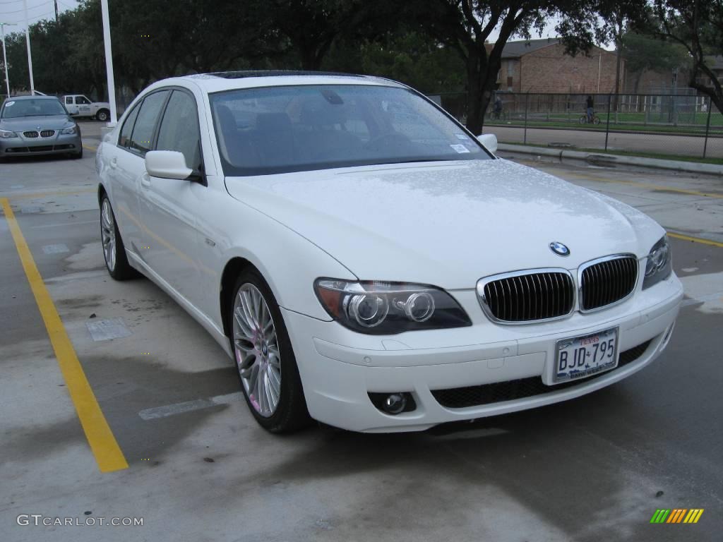 2007 7 Series 750i Sedan - Alpine White / Natural Brown photo #4