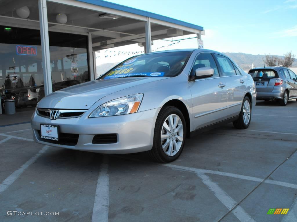 2007 Accord SE V6 Sedan - Alabaster Silver Metallic / Black photo #1