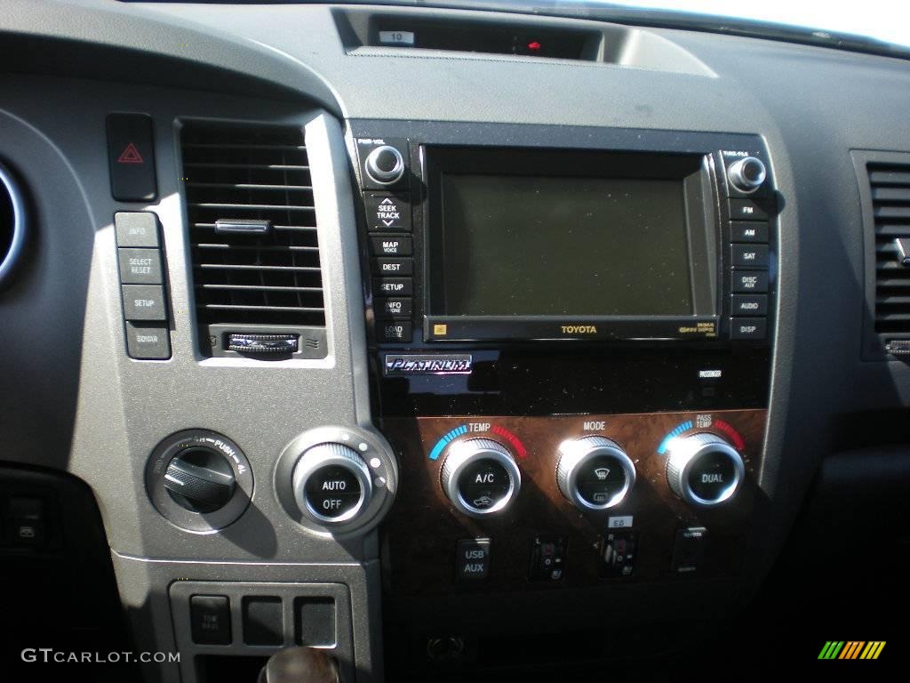 2010 Tundra Platinum CrewMax 4x4 - Black / Black photo #23