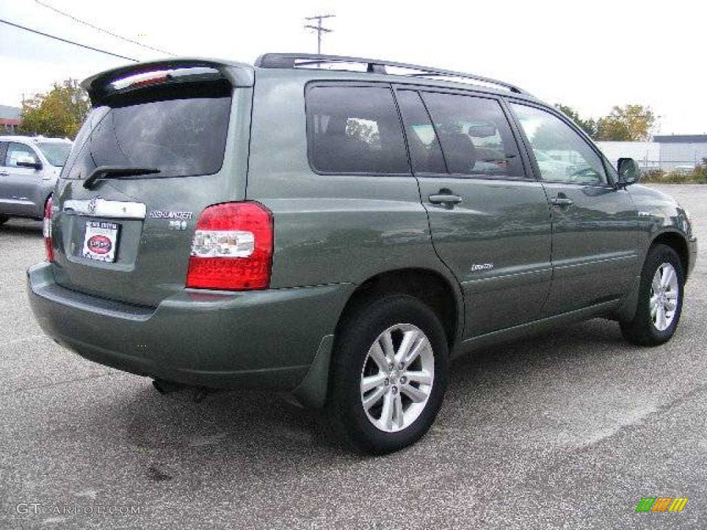 2007 Highlander Hybrid Limited 4WD - Oasis Green Pearl / Ivory Beige photo #3