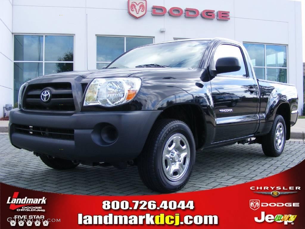 2007 Tacoma Regular Cab - Black Sand Pearl / Graphite Gray photo #1