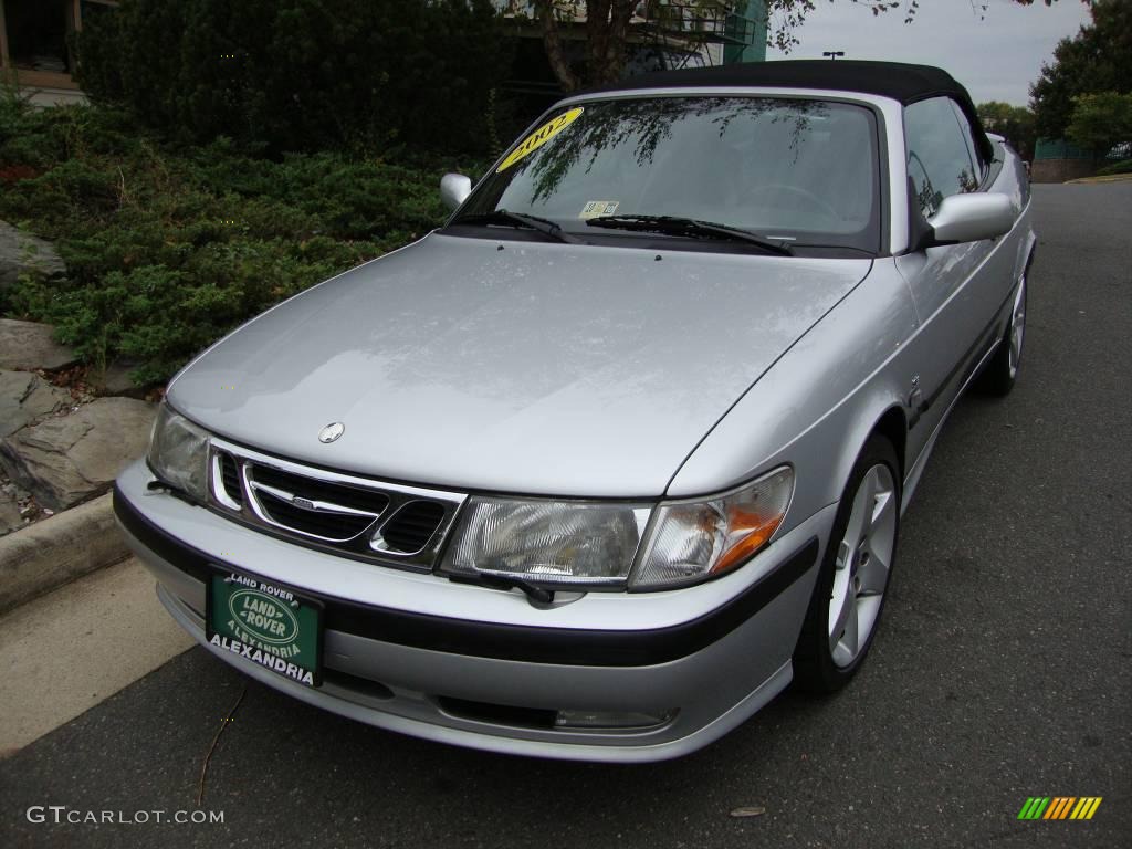 2002 9-3 SE Convertible - Silver Metallic / Charcoal Gray photo #1