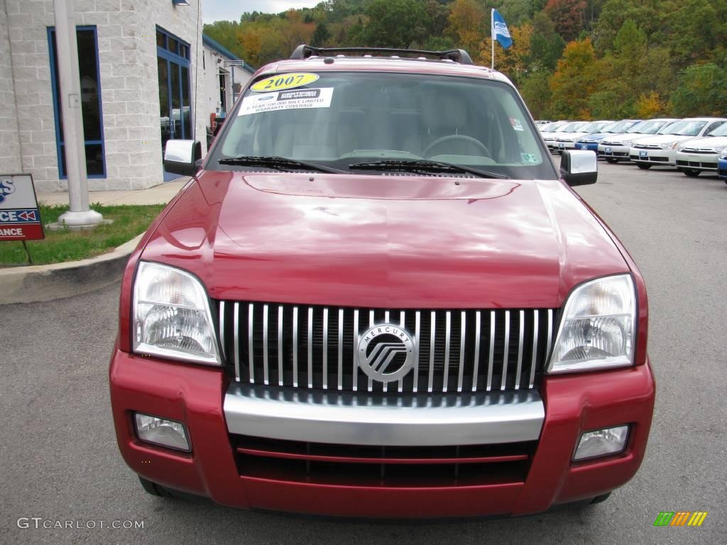 2007 Mountaineer Premier AWD - Vivid Red / Camel photo #4