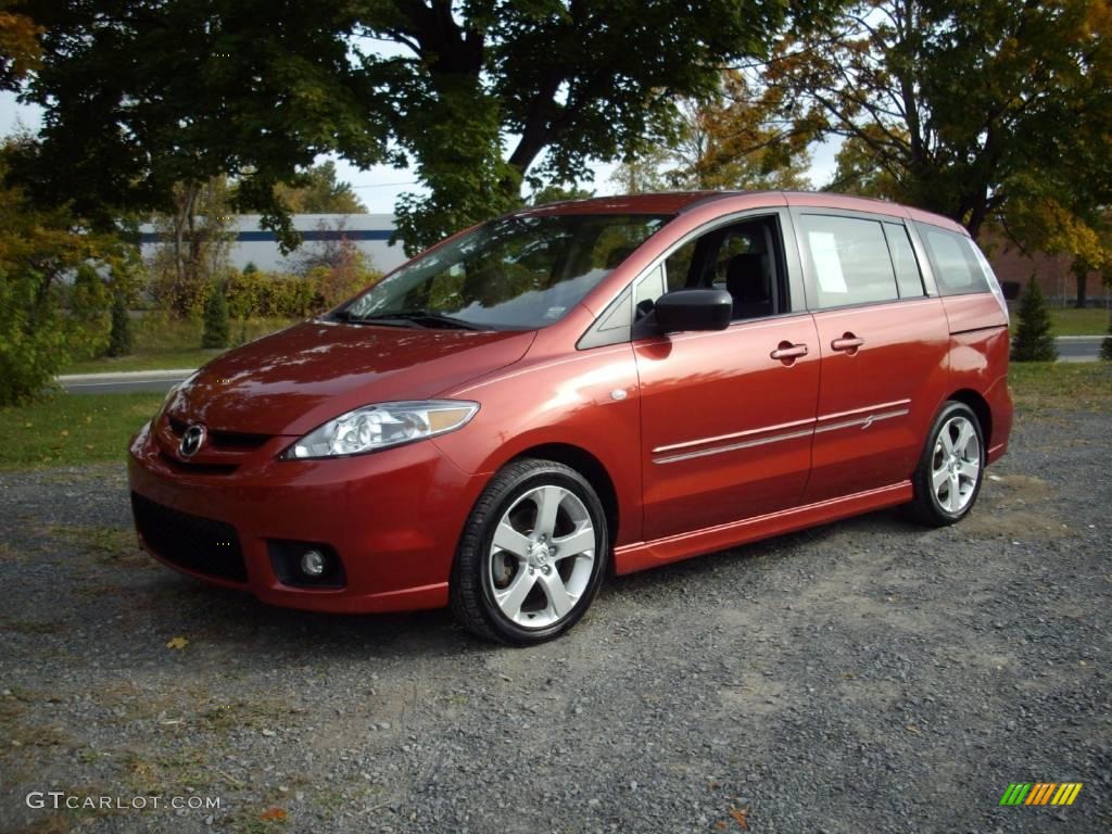 2006 MAZDA5 Sport - Cardinal Red Mica / Black photo #1