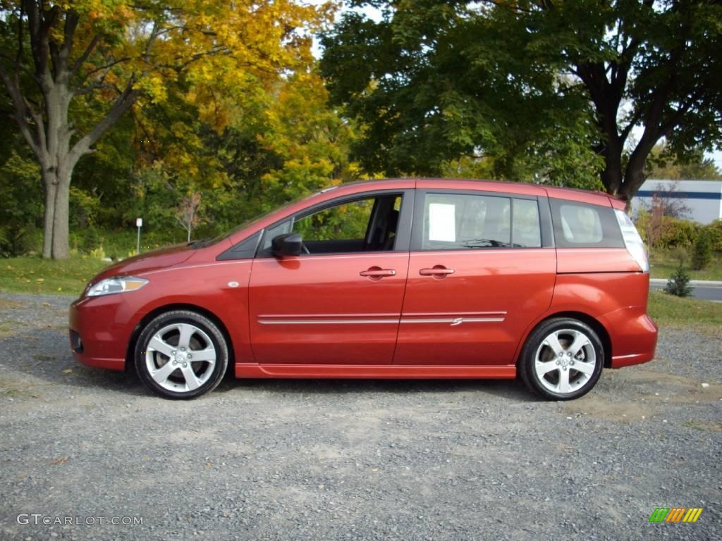 2006 MAZDA5 Sport - Cardinal Red Mica / Black photo #2