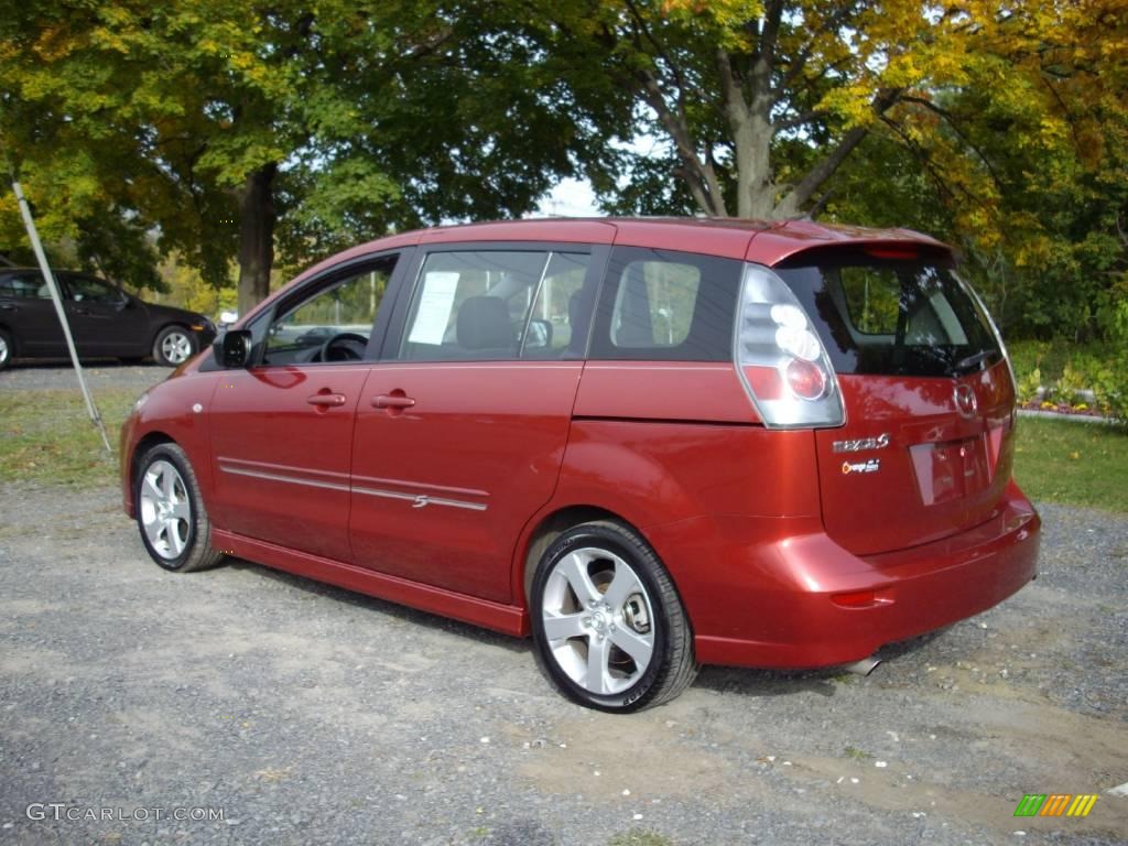 2006 MAZDA5 Sport - Cardinal Red Mica / Black photo #3