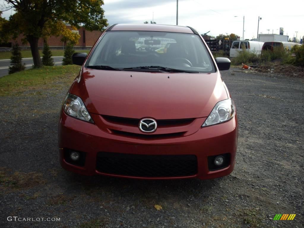 2006 MAZDA5 Sport - Cardinal Red Mica / Black photo #4
