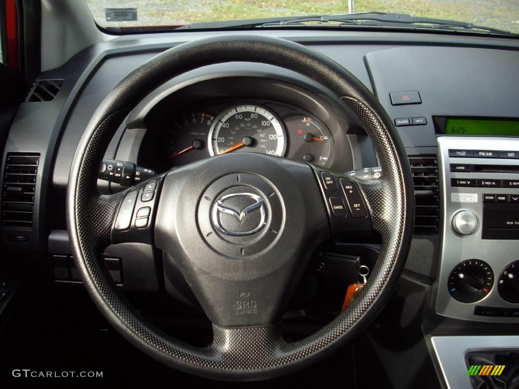 2006 MAZDA5 Sport - Cardinal Red Mica / Black photo #9