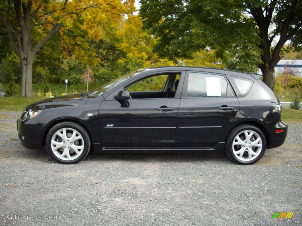 2007 MAZDA3 s Touring Hatchback - Black Mica / Black photo #1