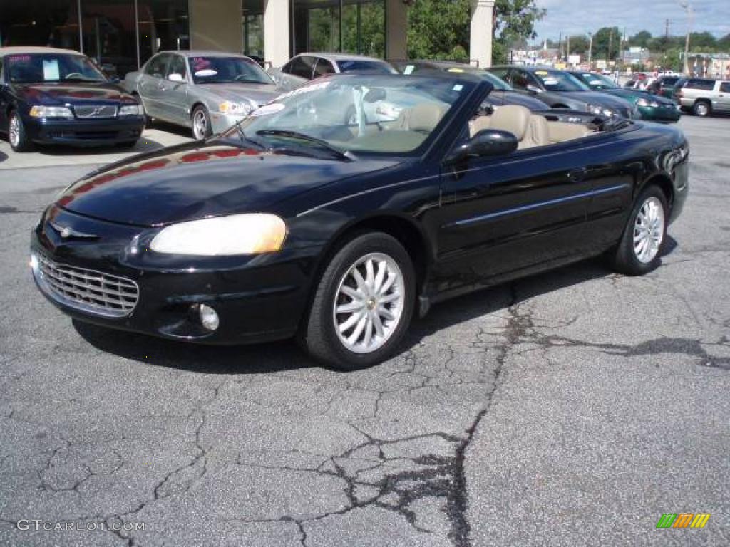 2002 Sebring LXi Convertible - Black / Sandstone photo #1