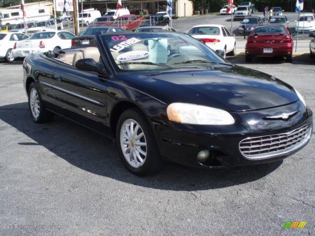 2002 Sebring LXi Convertible - Black / Sandstone photo #3