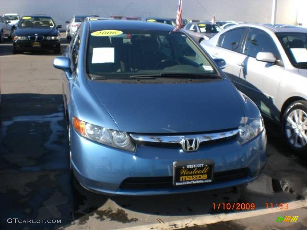2006 Civic LX Sedan - Atomic Blue Metallic / Gray photo #1