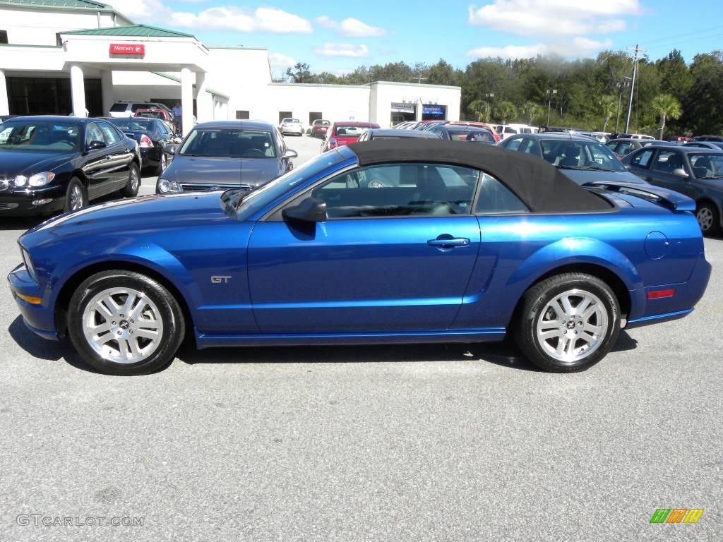 2008 Mustang GT Premium Convertible - Vista Blue Metallic / Dark Charcoal photo #13