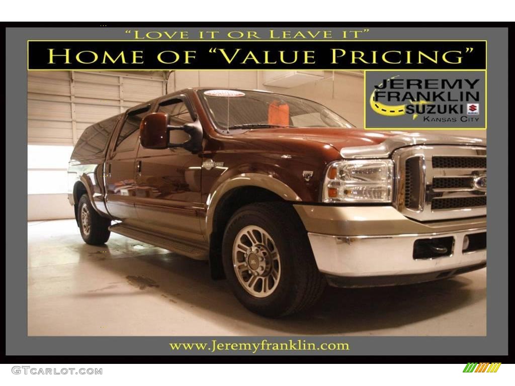 2005 F250 Super Duty King Ranch Crew Cab - Dark Copper Metallic / Castano Brown Leather photo #1