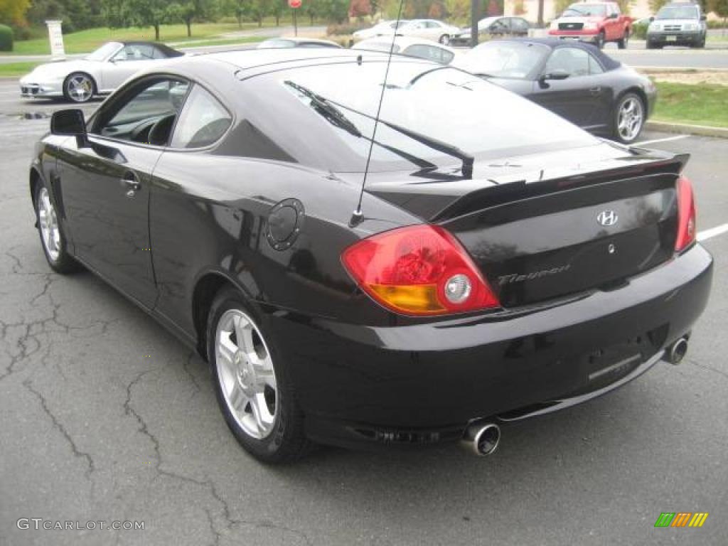 2004 Tiburon  - Jet Black / Black photo #6